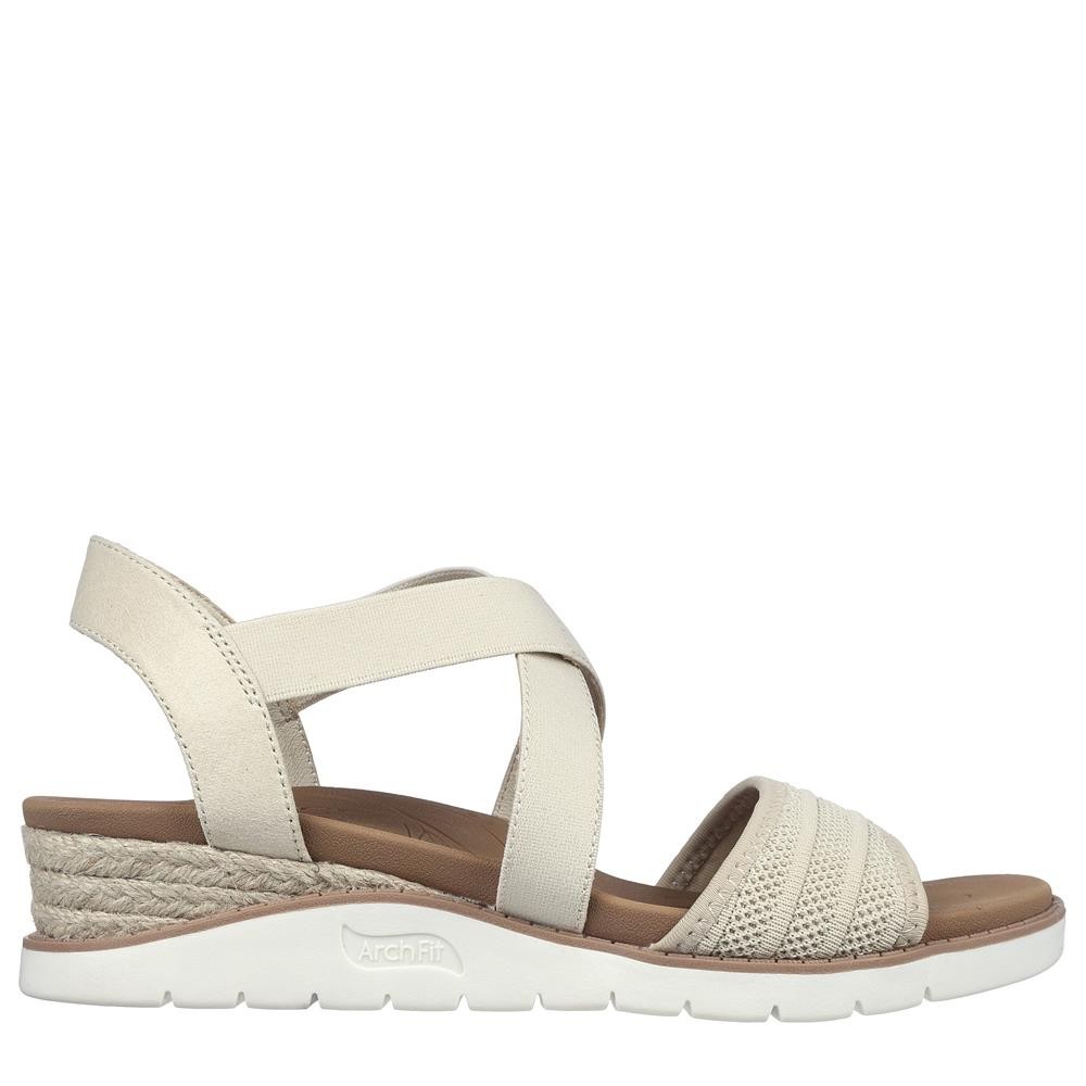 COMODA SANDALIA MUJER SKECHERS ARCH FIT BEACH KISS-BOHO BEYO BEIG