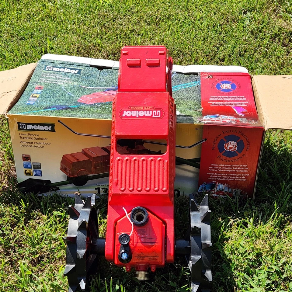 Aspersor de césped Melnor rescate viaje camión de bomberos jardín césped cuidado/mantenimiento Foto 4 de 4