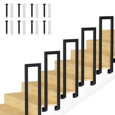 Handlauf Treppe U-förmig Weiß Metall Geländer für Stufen Eingang Balkon 55-100cm