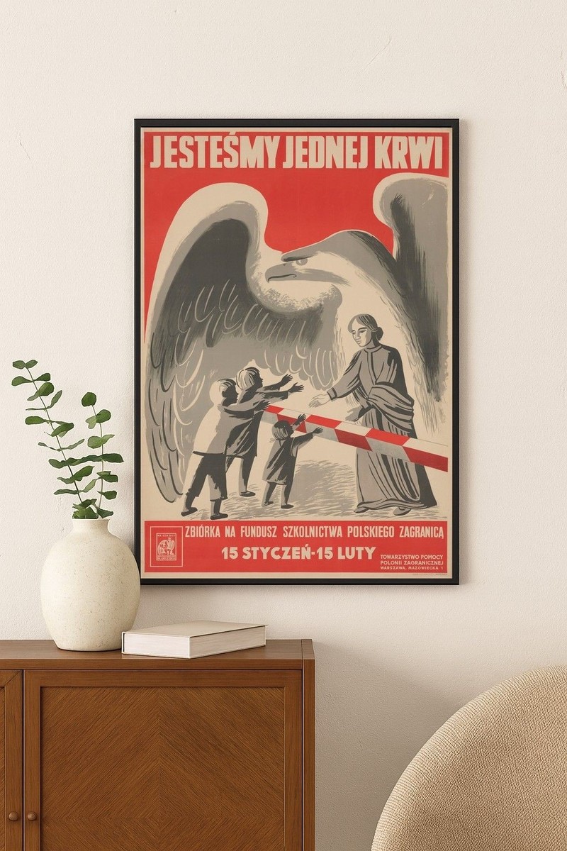 洋書 LIVING IMAGES by Polge (Signed) Vintage Polish Propaganda Poster - 24x36” - 200gsm Paper🗞️ Hi