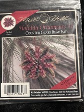 Mill Hill Counted Glass Bead Kit Poinsettia W/pin Back Option