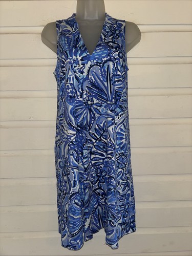 Abito Lilly Pulitzer 100% cotone Pima senza maniche pullover cambio taglia S