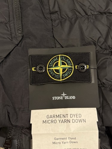 Stone Island GARMENT DYED MICRO YARN DOWN Gilet Body Warmer Black Large L - Picture 3 of 9