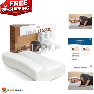Classic Large Neck Pillow | Ergonomic Support for Spinal Alignment, Washable ...