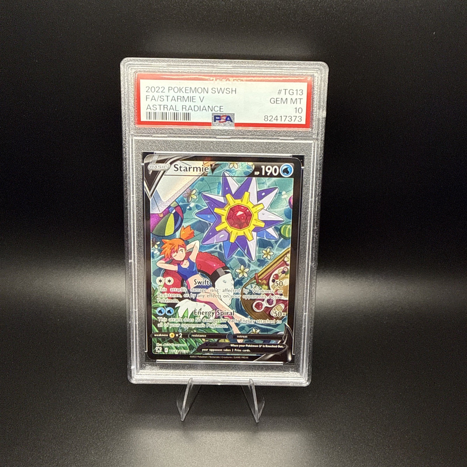 Pokemon TCG 2022 SWSH10 Astral Radiance Starmie V TG13/TG30 PSA 10 Holo