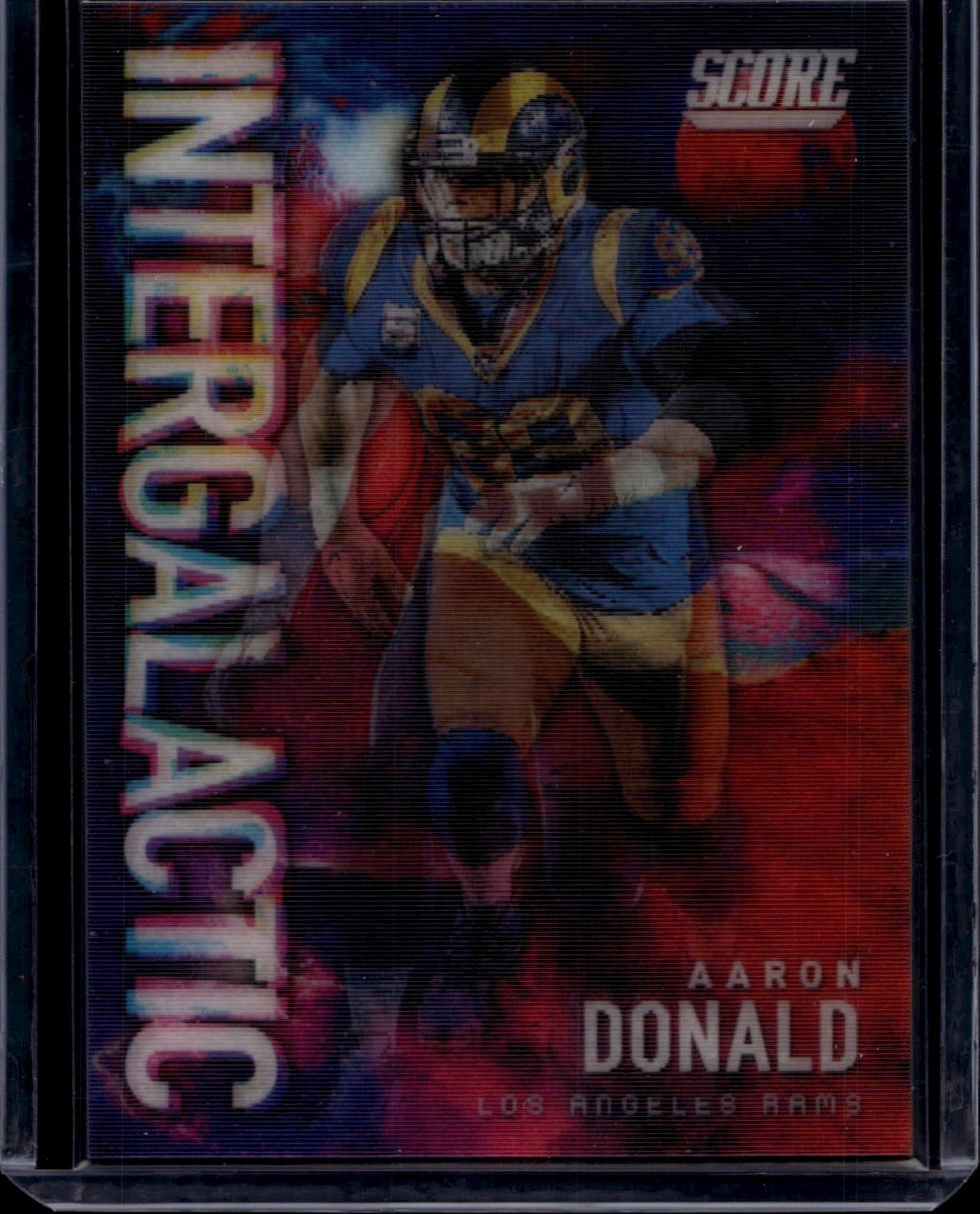 2020 Panini Score Football Aaron Donald #IG-18 Intergalactic Case Hit