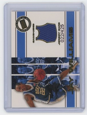 2002 Press Pass Jay Williams College Game Used Jersey 22/425 Jersey Numbered!