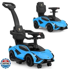 INFANS 3 in 1 Ride on Push Car, Licensed Lamborghini Baby Strolle