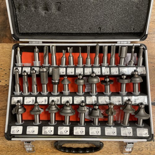 Bad Dog Router Bits Set Carbide Tipped Woodworking Bit Kit Aluminum Case 35 Pc!
