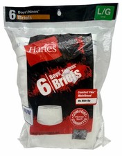 NEW Hanes Boys Tagless Comfort Flex Briefs L/G 14-16 White 6 Pack