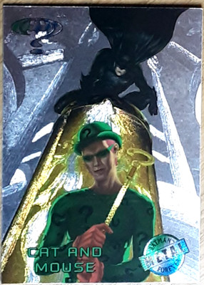 1995 Batman Forever Silver Flasher Card 21 CAT AND MOUSE.