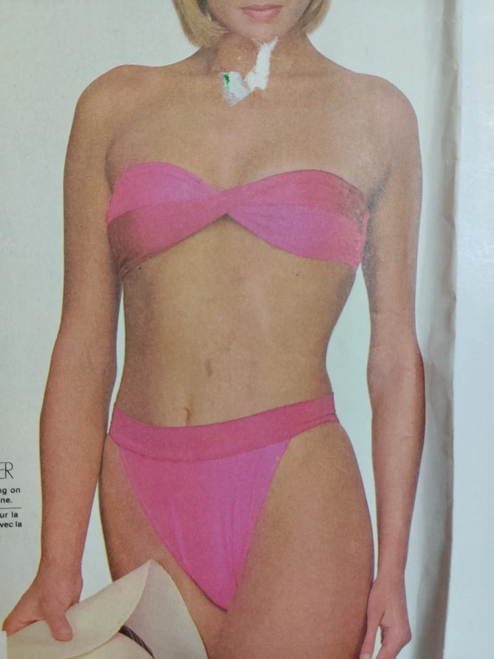 Simplicity Super Saver 8700 Bikini Hi Swimsuit Sewing Pattern Ladies 6-12 VTG UC - Image 3 of 4