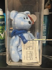 Ty Beanie Babies 1999 Holiday Teddy Bear Plush Toy - Blue