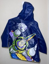 Toy Story Jacket Buzz Lightyear Rain Coat Disney Store Blue Boy Small 6-8