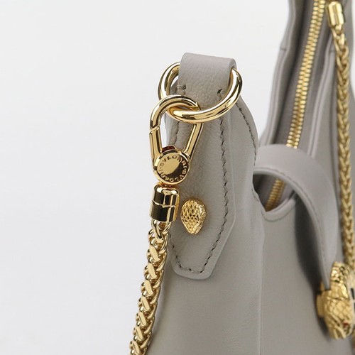 BVLGARI 2WAY Serpenti Ellipse Handbag leather gray Women - Picture 7 of 8