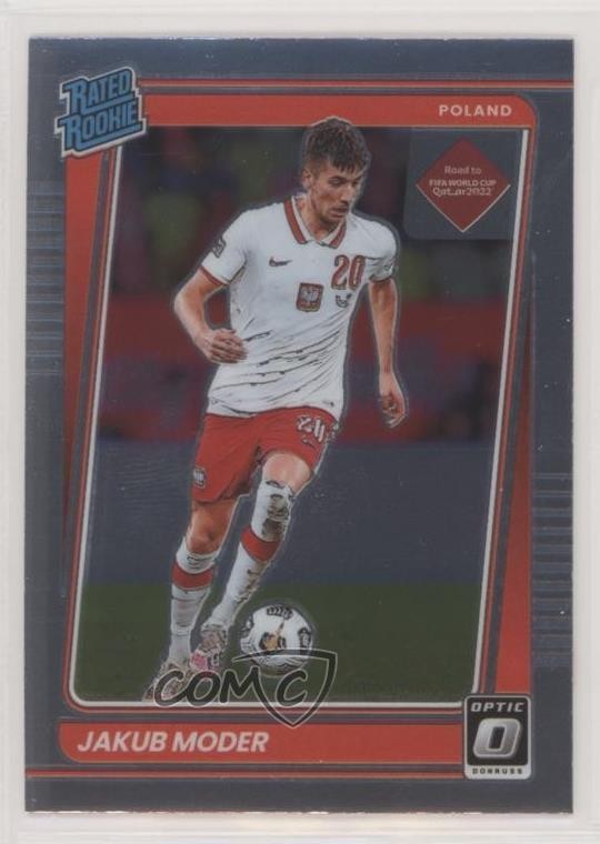2021-22 Panini Donruss Road to Qatar Rated Optic Jakub Moder #179 Rookie RC 4a0
