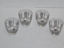VINTAGE 1965 TONY HULMAN INDIANAPOLIS MOTOR SPEEDWAY WHISKEY GLASSES (4) UNUSED