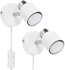 Modern White and Chrome Single Adjustable Wall Spotlights | Wall Spotlights, Hom