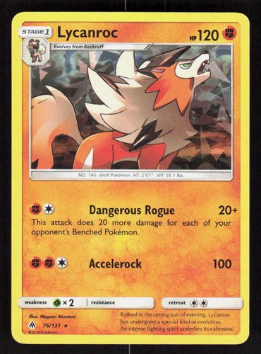 Pokemon Lycanroc 76/131 Rare Forbidden Light (LP)