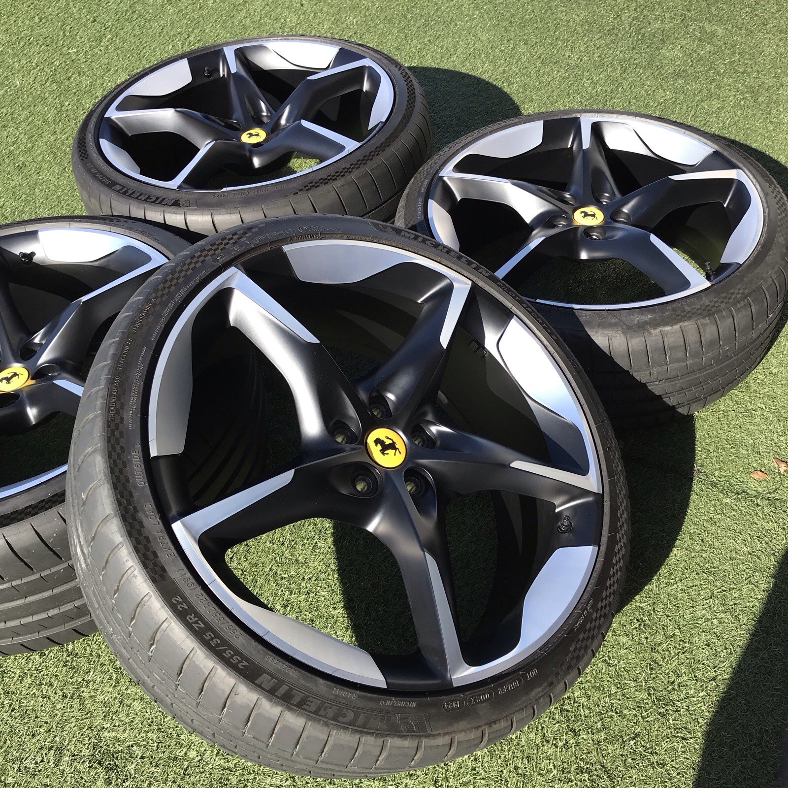 22 23 FERRARI PUROSANGUE RIMS TIRES TPMS OEM GENUINE STOCK SET 4 983058