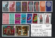ANDORRE C001 - EUROPA - TIMBRES AVEC CHARNIERES PROPRES - COTE 338 - A SAISIR !