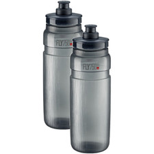 Elite Fly MTB Water Bottle Bundle - 750ml Smoke, BPA-Free, Lightweight, with