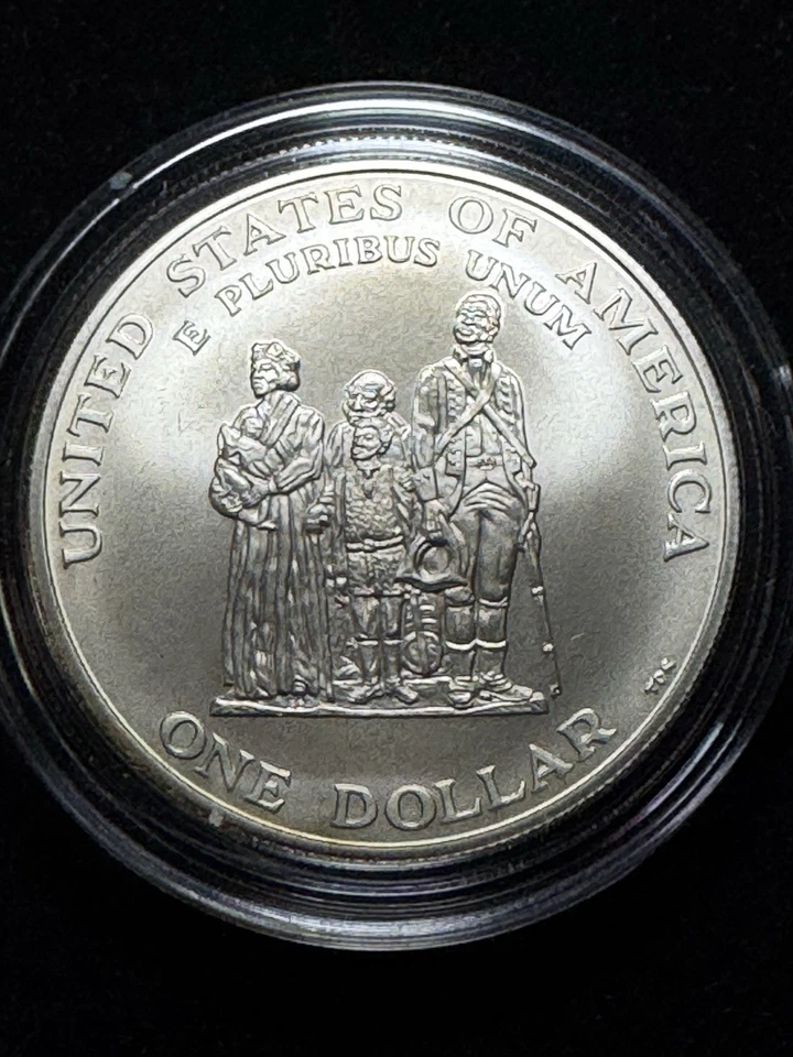 ** U.S. 1998. S CRISPUS ATTUCKS COMMEMORATIVE SILVER DOLLAR MATTE ** - Image 2 of 2
