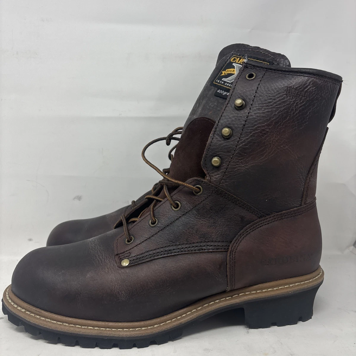 Vintage Carolina Union Made USA Black Leather Engineer Boots Size 7.5W Leather Boots Vintage Men main image 4