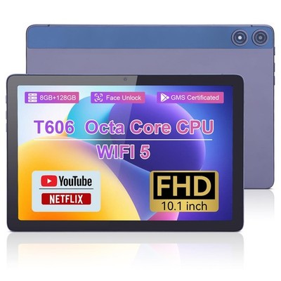 C Idea 10,1 Zoll Android Tablet, 8GB RAM + 128GB ROM + 1TB erweiterbar, grau 
