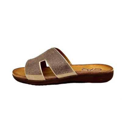 Exe Women's Wedge Heel Flat Gold