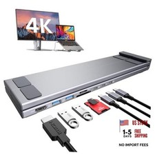 USB C Laptop Docking Station Stand, 8 in 1 Hub 4K HDMI, Dock Stand M57 8 in 1