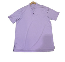 Peter Millar Summer Comfort Polo Shirt Men  s XL White Lavender Striped Golf