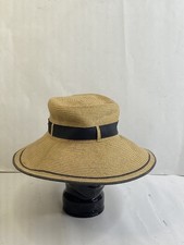 Scala Collection Womens Woven Natural Straw Sun Hat One Size