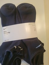 Nike Everyday Cushioned Training No-Show Socks 6 Pairs BLACK XL