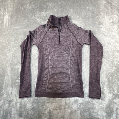 Lululemon Swiftly Tech 1/4 Zip Womens 6-8 Purple Long Sleeve Stretch Running Gym