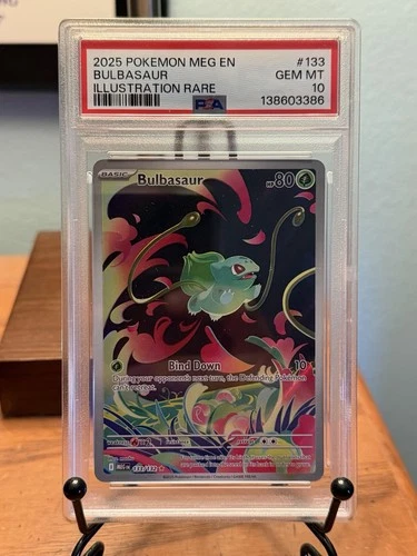 Pokemon Mega Evolution Bulbasaur Illustration Rare 133/132 PSA 10