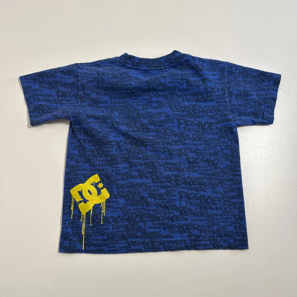 DC Shoes Camiseta NIÑOS Talla M Azul Manga Corta AOP Monopatín Gráfico Camiseta Foto 2 de 4