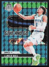 2024-25 Panini Mosaic - Give and Go LaMelo Ball #13 Green Prizm