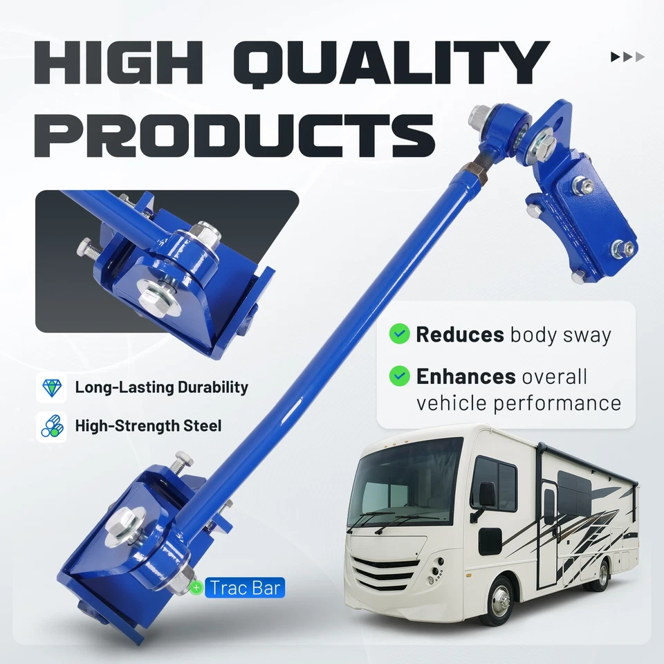 Adjustable Trac Bar Rear Track Bar For Ford F53 V10 16-19.5K GVWR - Imagem 4 de 4