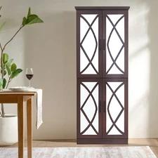 Shoe Cabinet W Doors 8 Tier Shoe Storage Cabinet W Adjustable Shelves