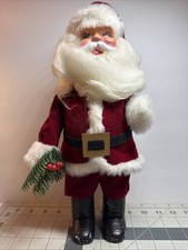 Vintage 13  Inch Styrofoam Santana Holding Mistletoe