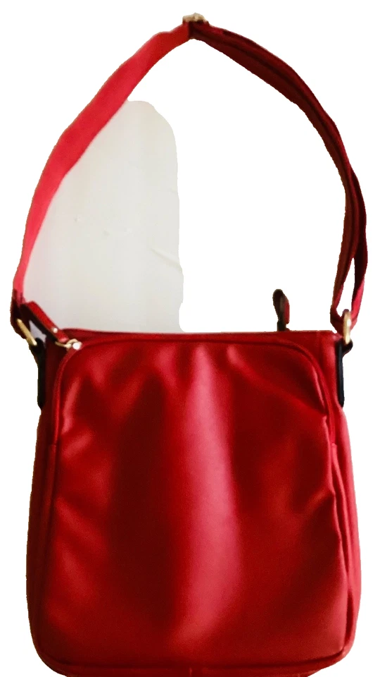 Tyler Rodan Rojo Imitación Cuero Bandolera Monedero Bolso de Hombro Multi Bolsillos con Cremallera Foto 2 de 4