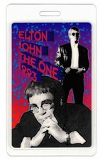 Elton John The One 1993 Tour. Pase de escenario trasero laminado. OTTO