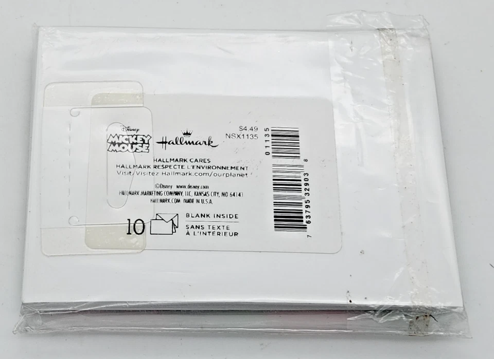 Hallmark Disney Mickey & Minnie Mouse Thank You Notes & Envelopes 19 Total -READ - Image 3 of 4