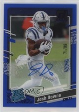 2023 Panini Clearly Donruss Blue Auto 71/99 Josh Downs #71 Auto 10h2