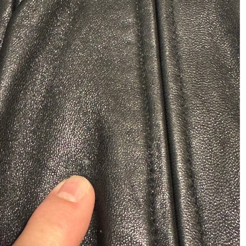 Vintage Y2K Hugo Buscati Milano Black Leather Straight Pencil Skirt Size 00 XXS - Picture 9 of 9
