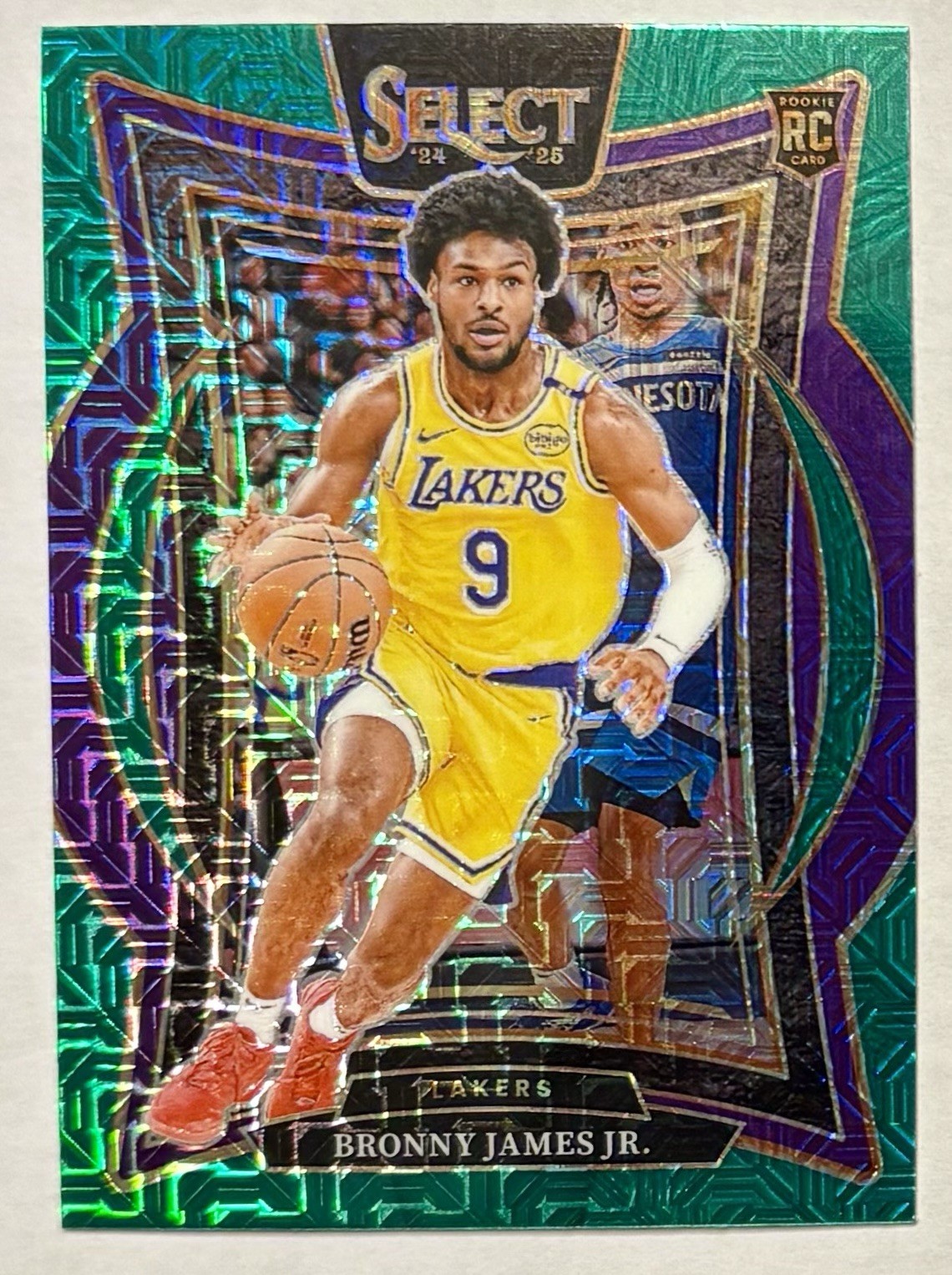2024-25 Panini Select - Concourse Bronny James #90 Green Mojo Prizm (RC) Lakers