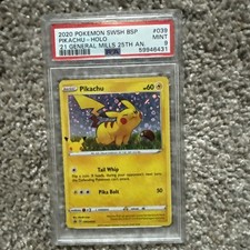 2021 Pokemon 25th Anniversary General Mills Promo Pikachu #SWSH039 PSA 9