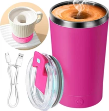 Self Stirring Coffee Mug Rechargeable Magnetic Mixing Cup 400ml USB Auto Stirrer