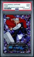 2024 TOPPS CHROME MARVEL SAPPHIRE ED SAPPHIRE SELECTIONS PURPLE THOR 9/15 PSA 9